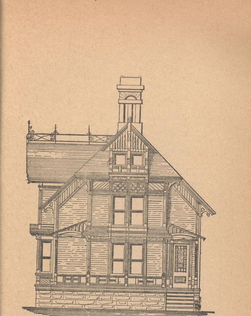 An illustration from The complete house builder with hints on building, 1890, leaf 146
