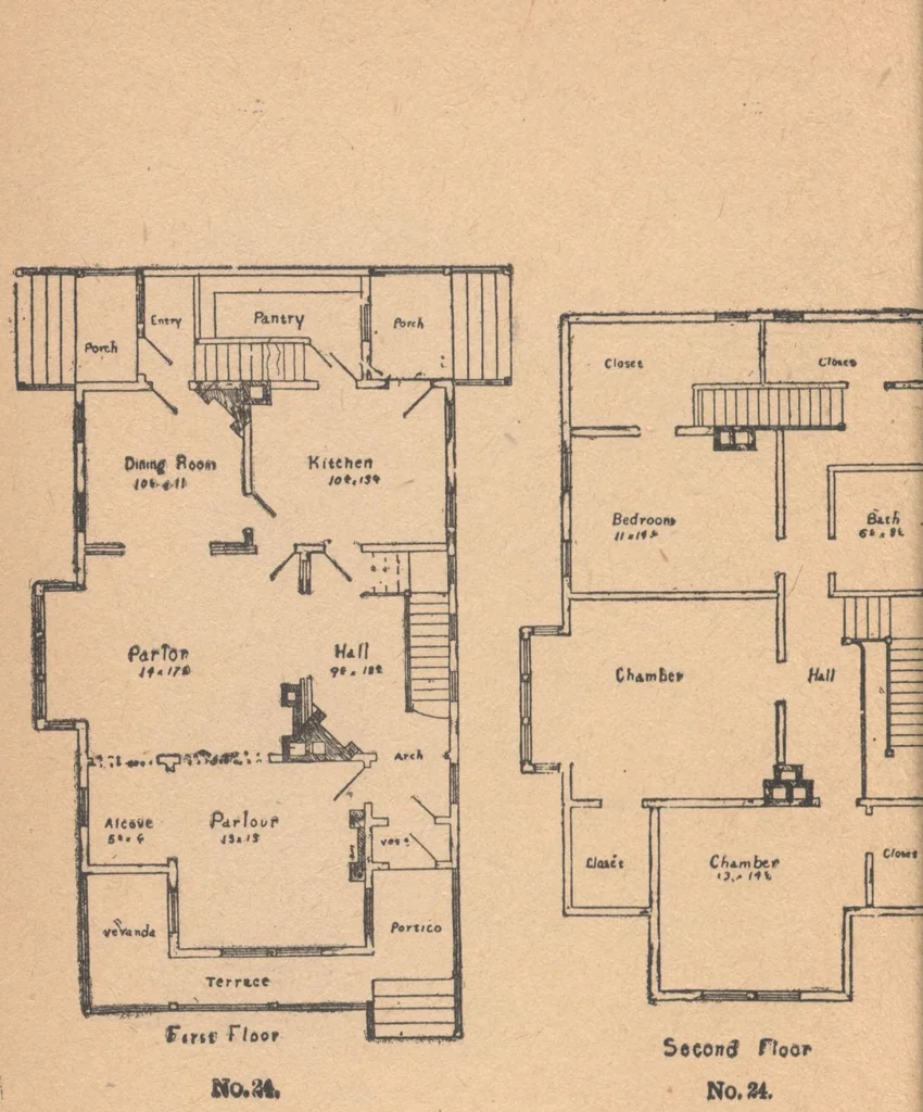 An illustration from The complete house builder with hints on building, 1890, leaf 147