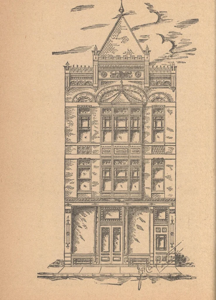 An illustration from The complete house builder with hints on building, 1890, leaf 65