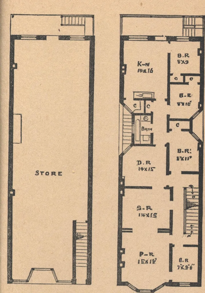 An illustration from The complete house builder with hints on building, 1890, leaf 66