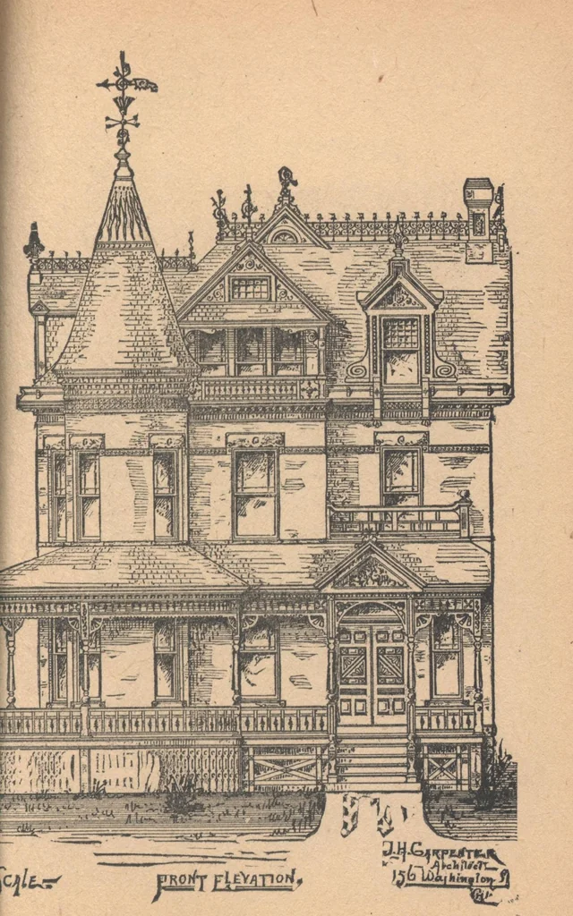 An illustration from The complete house builder with hints on building, 1890, leaf 84