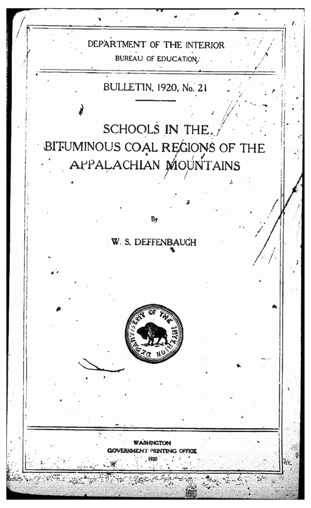 An illustration from ERIC ED543386: Schools in the Bituminous Coal Regions of the Appalachian Mountains. Bulletin, 1920, No. 21, 1920, leaf 0