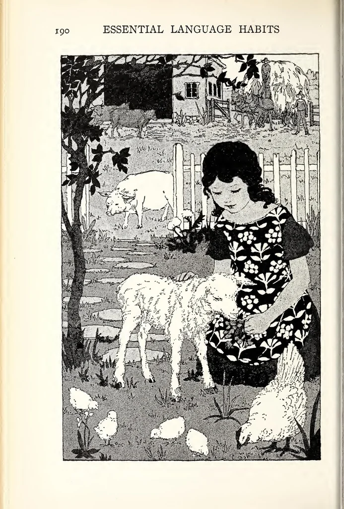 An illustration from ERIC ED623122: Essential Language Habits: A New Edition in Color. Book One, 1929, leaf 203
