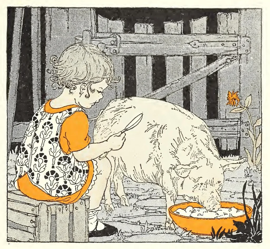 An illustration from ERIC ED623122: Essential Language Habits: A New Edition in Color. Book One, 1929, leaf 22