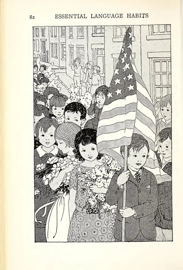 An illustration from ERIC ED623122: Essential Language Habits: A New Edition in Color. Book One, 1929, leaf 95