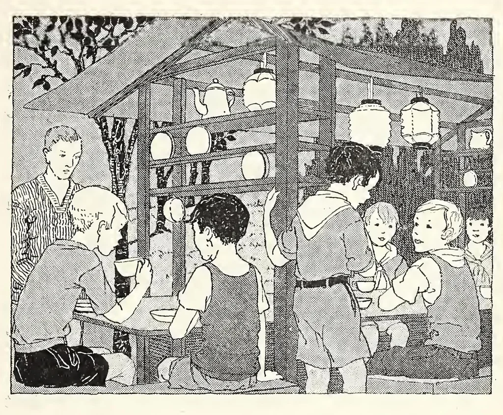 An illustration from ERIC ED623124: Essential Language Habits: A New Edition in Color. Book Two, 1929, leaf 286