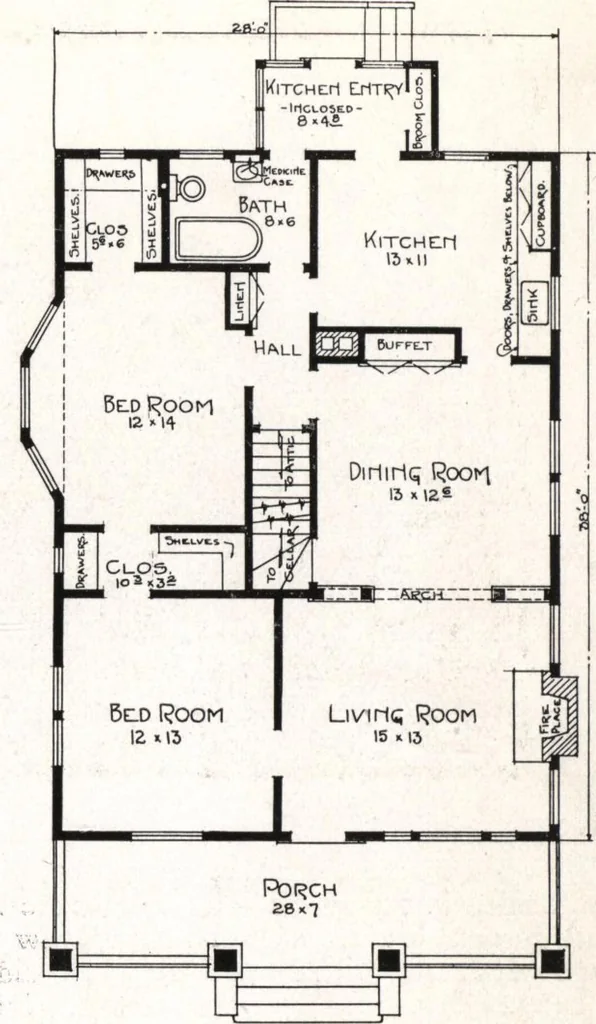 An illustration from West coast bungalows, 1913, leaf 10