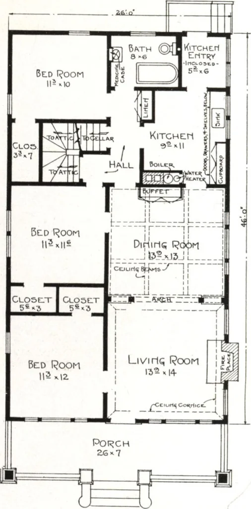 An illustration from West coast bungalows, 1913, leaf 11