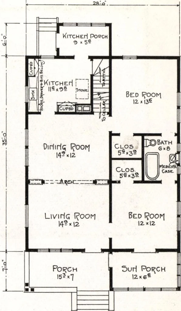 An illustration from West coast bungalows, 1913, leaf 12