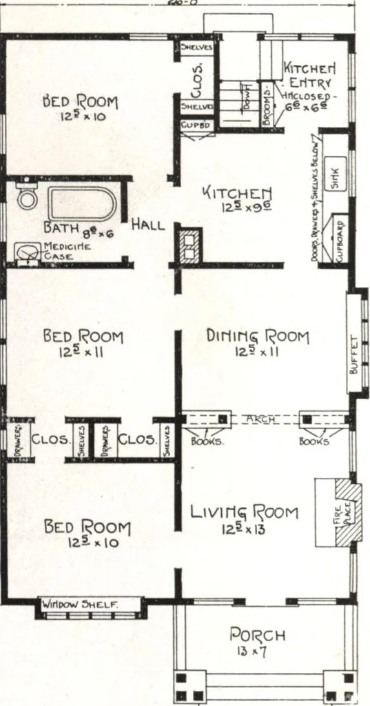 An illustration from West coast bungalows, 1913, leaf 13