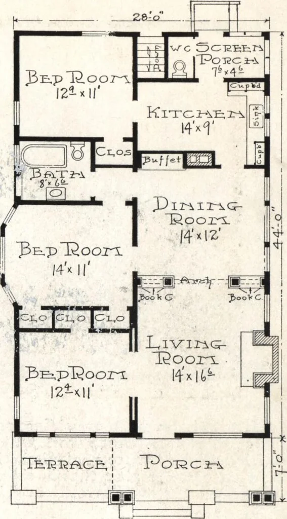 An illustration from West coast bungalows, 1913, leaf 14