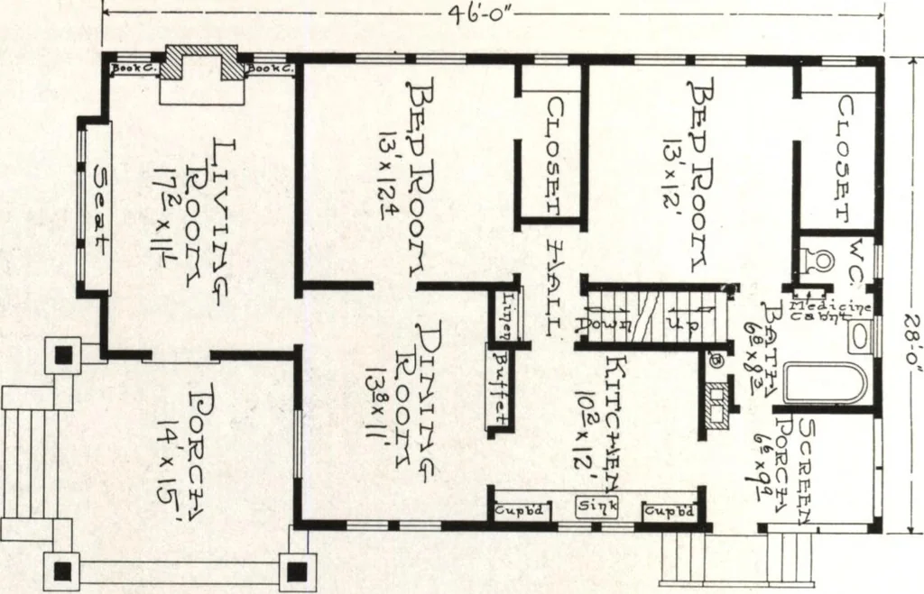 An illustration from West coast bungalows, 1913, leaf 15