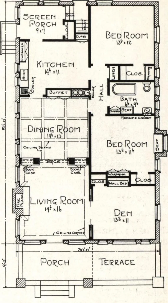 An illustration from West coast bungalows, 1913, leaf 20
