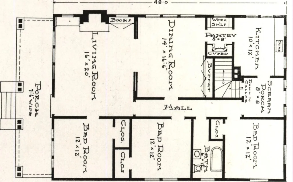 An illustration from West coast bungalows, 1913, leaf 23