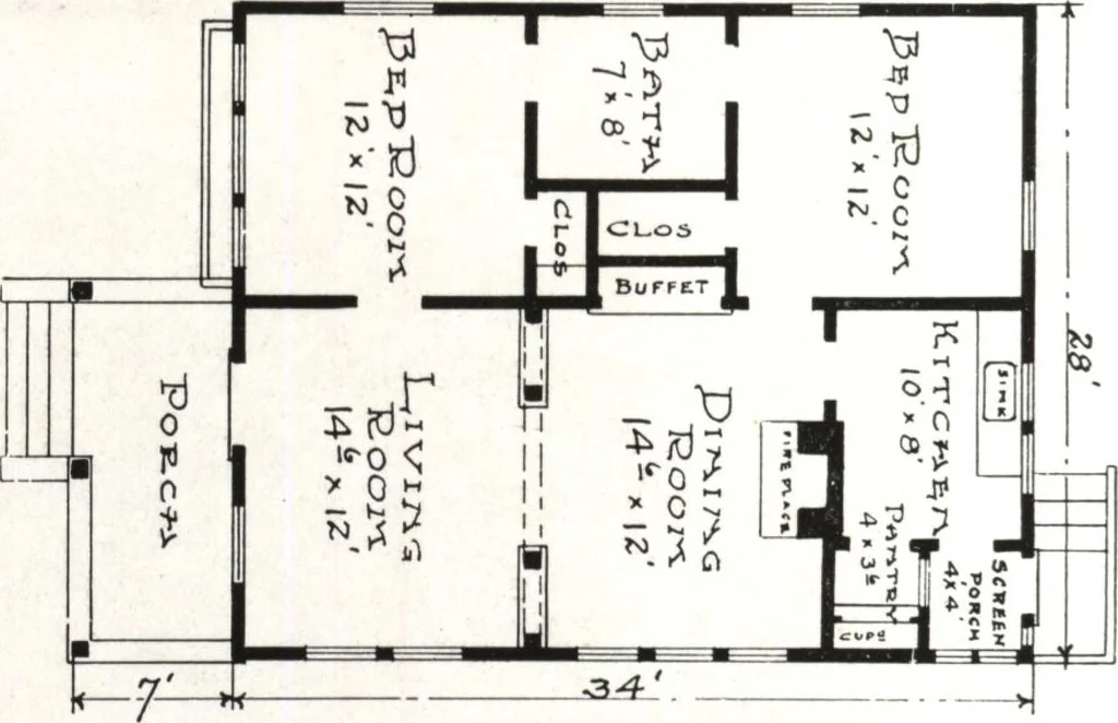 An illustration from West coast bungalows, 1913, leaf 29