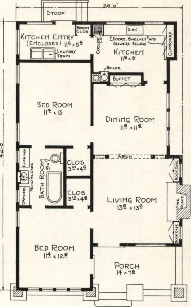 An illustration from West coast bungalows, 1913, leaf 38
