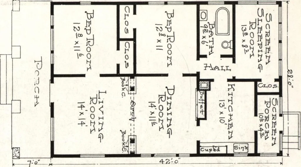 An illustration from West coast bungalows, 1913, leaf 42