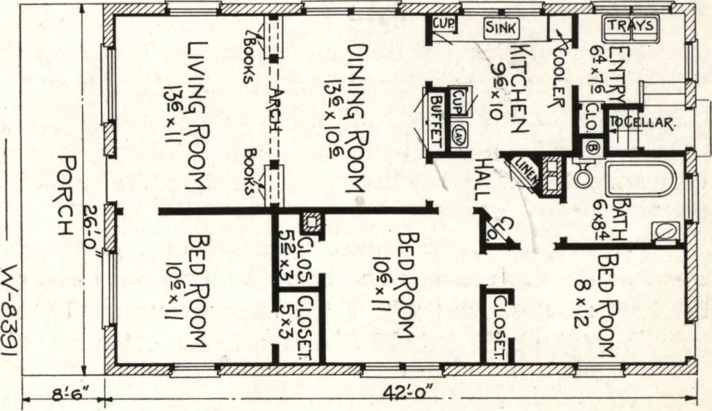 An illustration from West coast bungalows, 1913, leaf 42