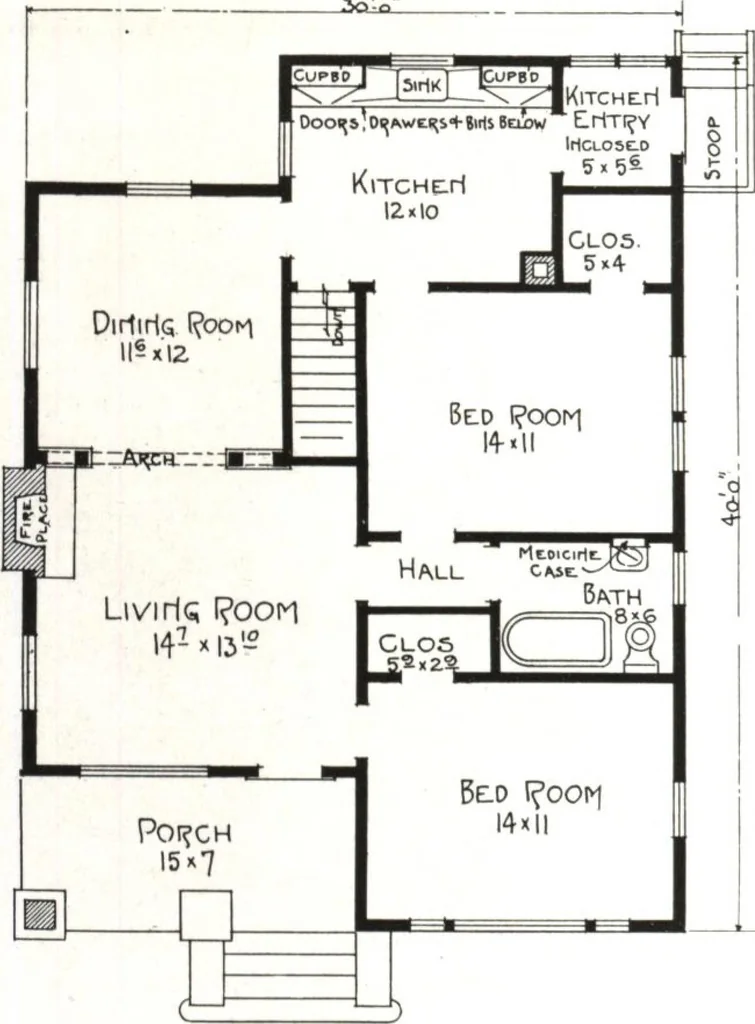 An illustration from West coast bungalows, 1913, leaf 45