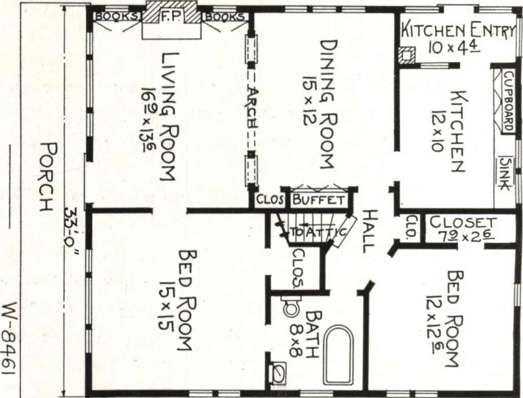 An illustration from West coast bungalows, 1913, leaf 49