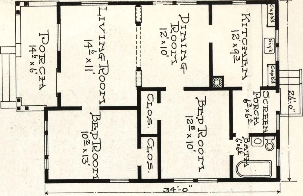 An illustration from West coast bungalows, 1913, leaf 56