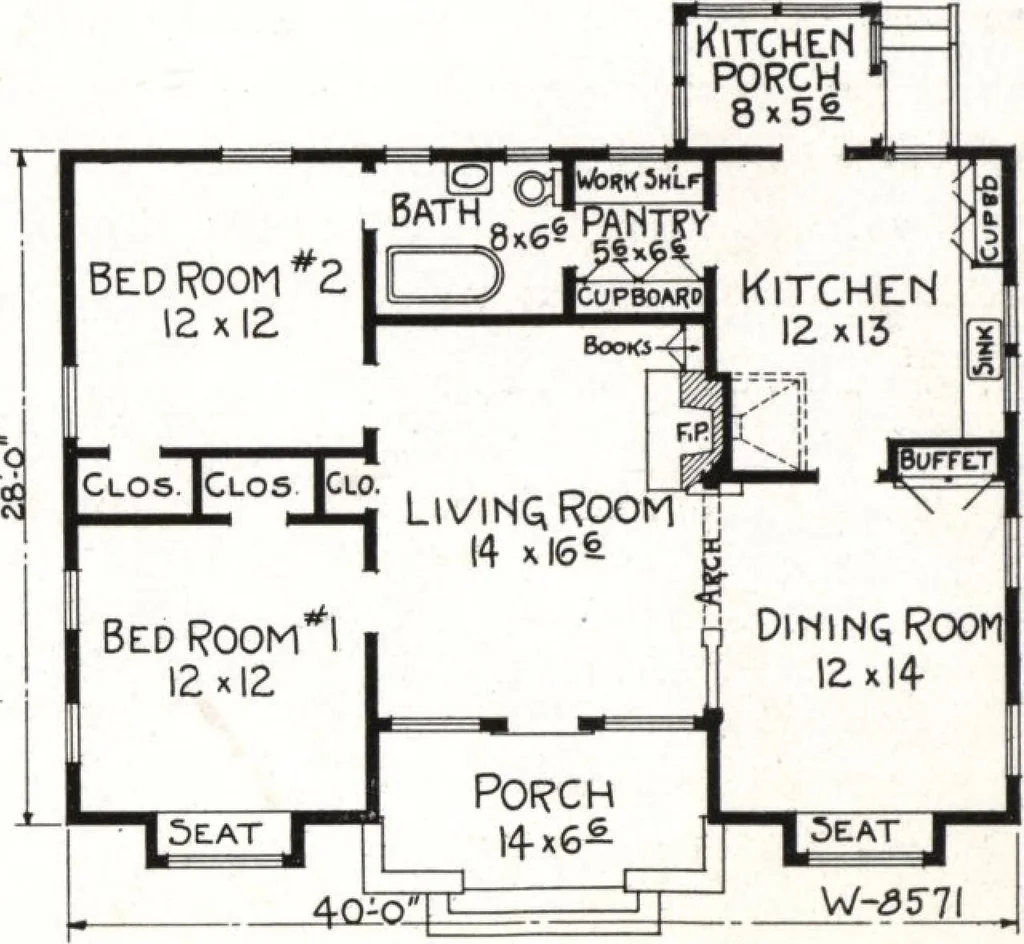 An illustration from West coast bungalows, 1913, leaf 60