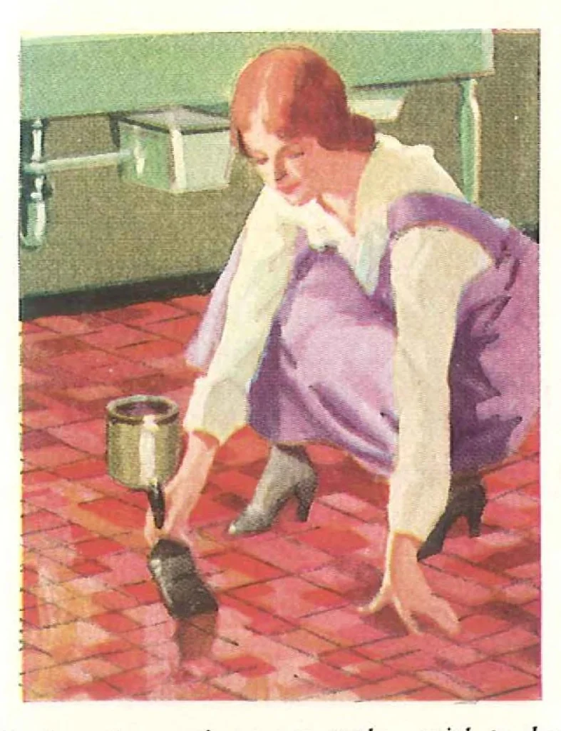 An illustration from Easy steps in painting : how to enamel, how to paint a house, how to varnish and other facts..., 1930, leaf 12