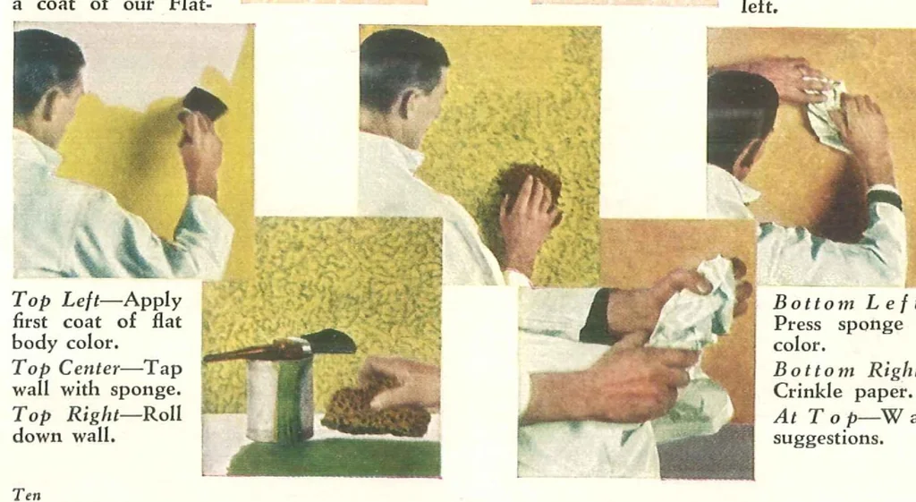 An illustration from Easy steps in painting : how to enamel, how to paint a house, how to varnish and other facts..., 1930, leaf 9
