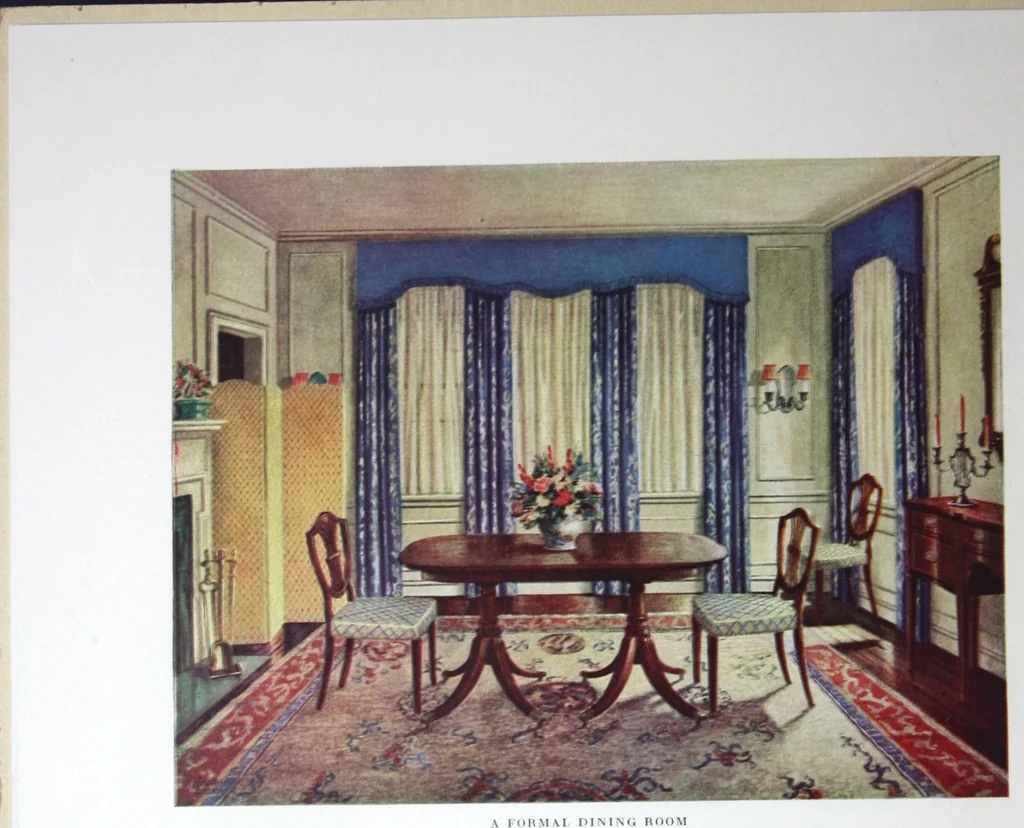 An illustration from Color, the secret of beautiful homes / by Ethel Davis Seal ; illustrations by Marion H. Dismant., 1928, leaf 15