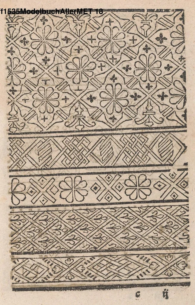 An illustration from Modelbuch aller art nehens und stickens, 1535, leaf 17