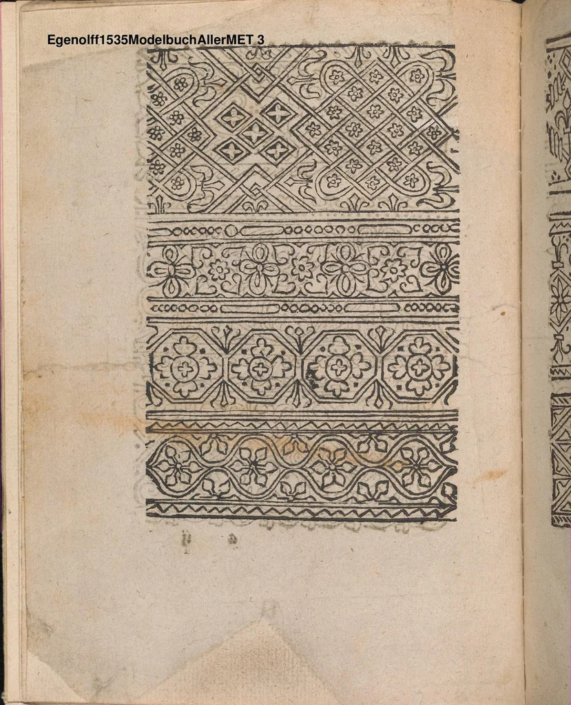 An illustration from Modelbuch aller art nehens und stickens, 1535, leaf 2