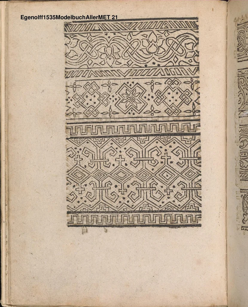 An illustration from Modelbuch aller art nehens und stickens, 1535, leaf 20