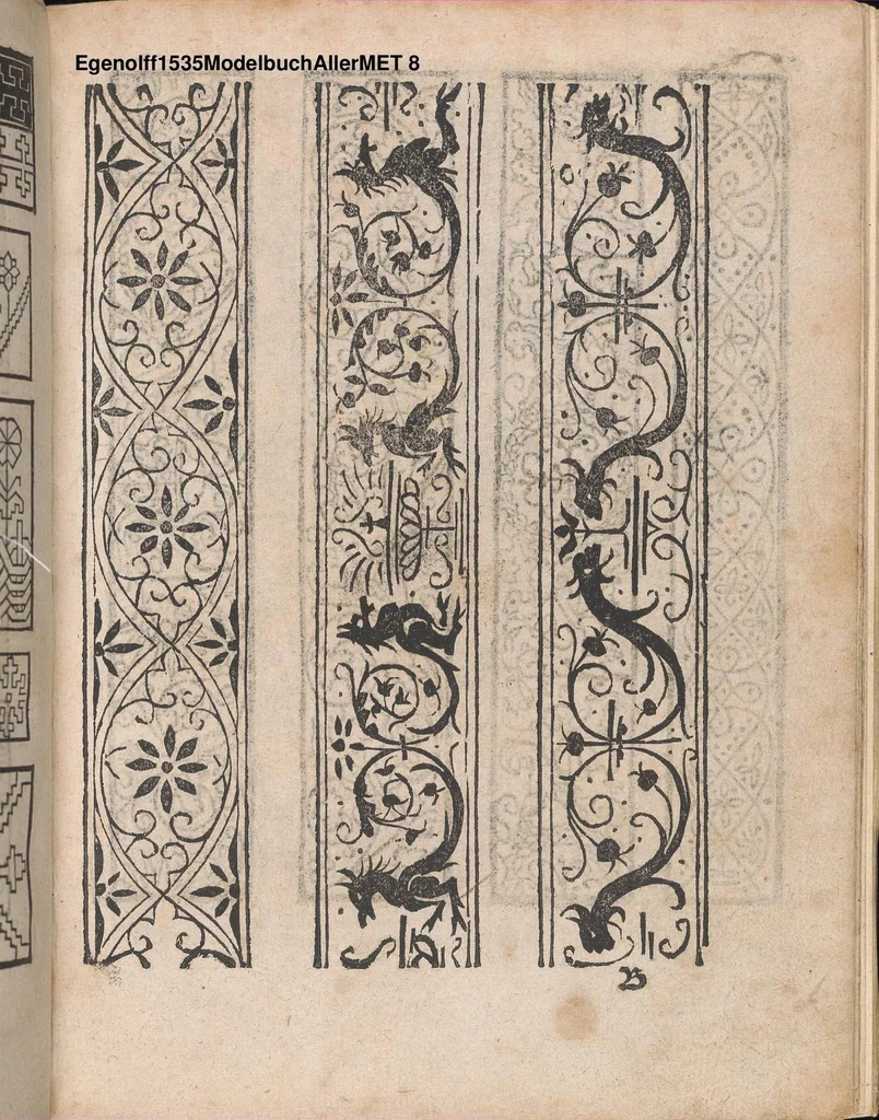 An illustration from Modelbuch aller art nehens und stickens, 1535, leaf 7