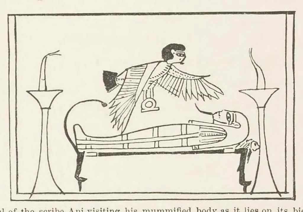 An illustration from Egyptian magic, 1901, leaf 138