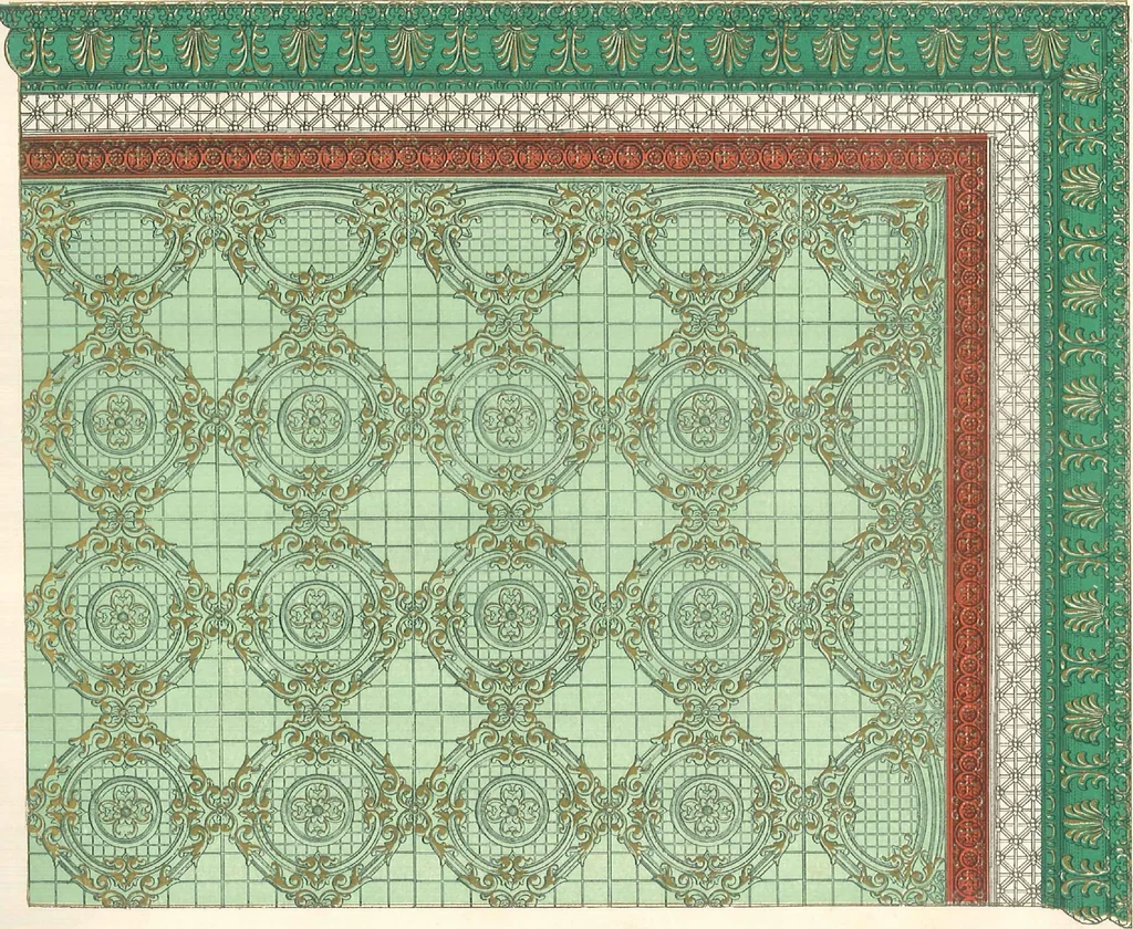 An illustration from Encaustic metal enameled ceilings and sidewalls., 1906, leaf 10