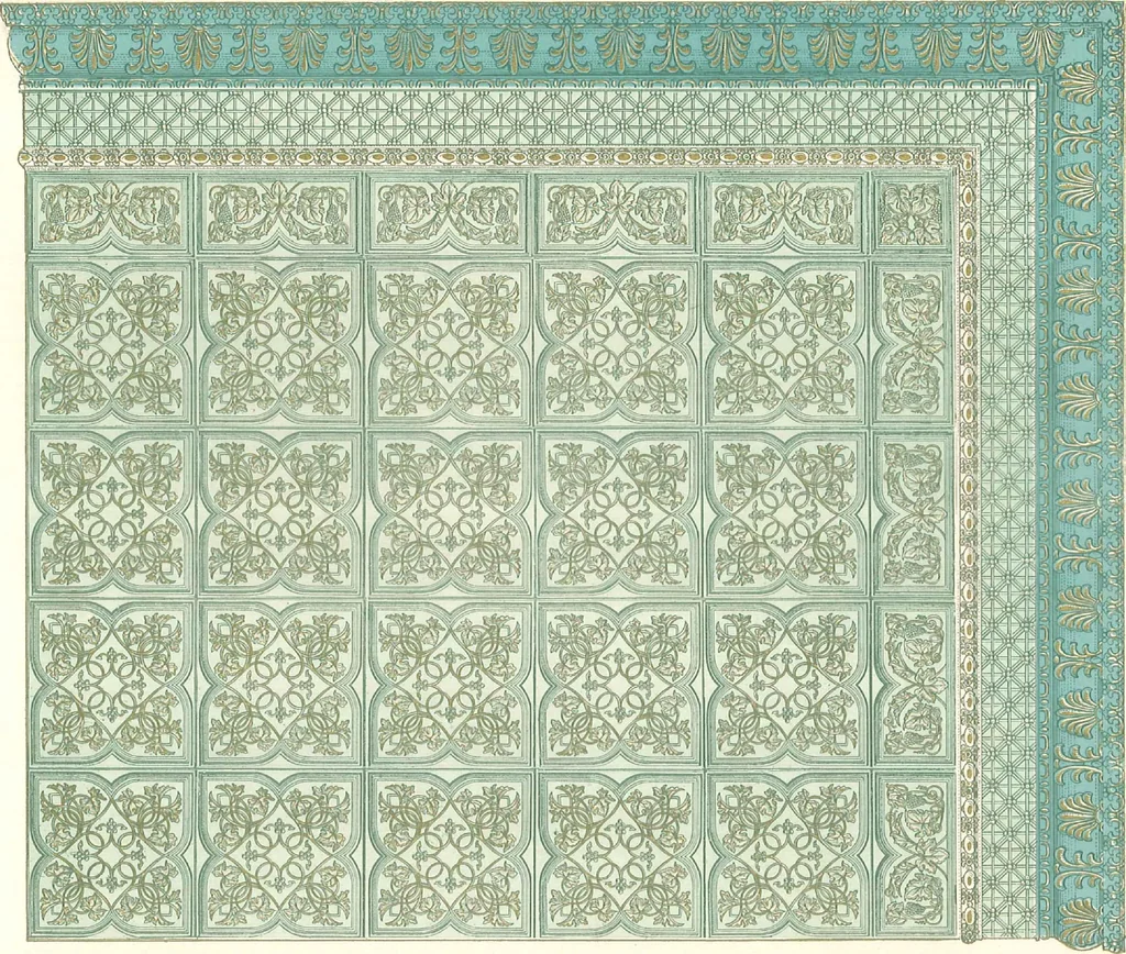 An illustration from Encaustic metal enameled ceilings and sidewalls., 1906, leaf 12