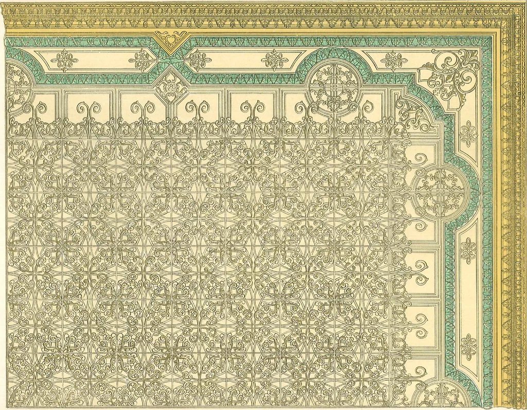 An illustration from Encaustic metal enameled ceilings and sidewalls., 1906, leaf 16