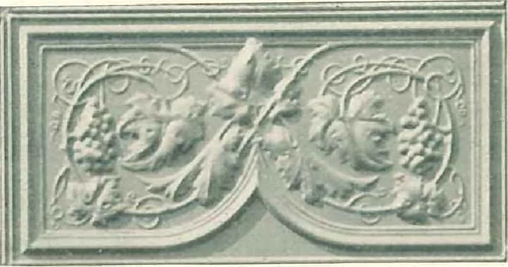 An illustration from Encaustic metal enameled ceilings and sidewalls., 1906, leaf 22