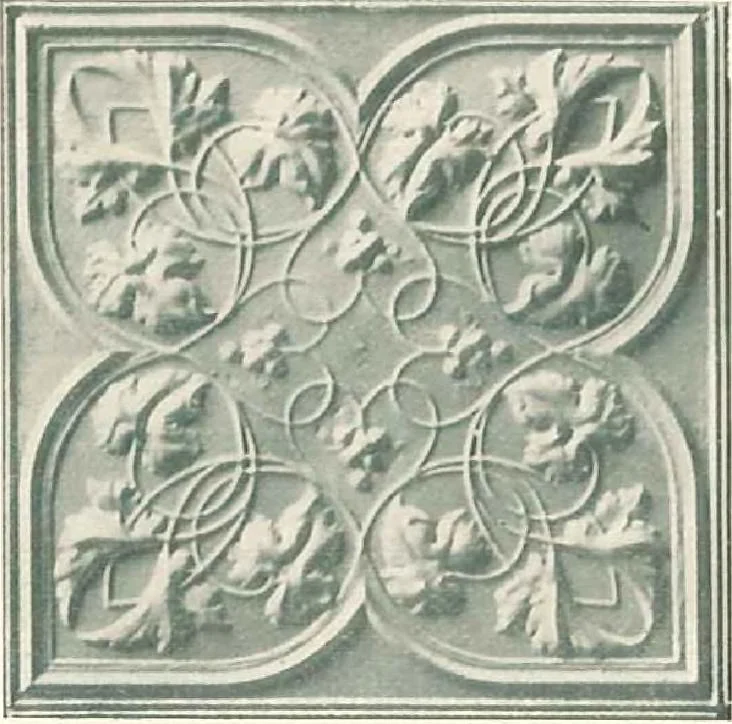 An illustration from Encaustic metal enameled ceilings and sidewalls., 1906, leaf 22