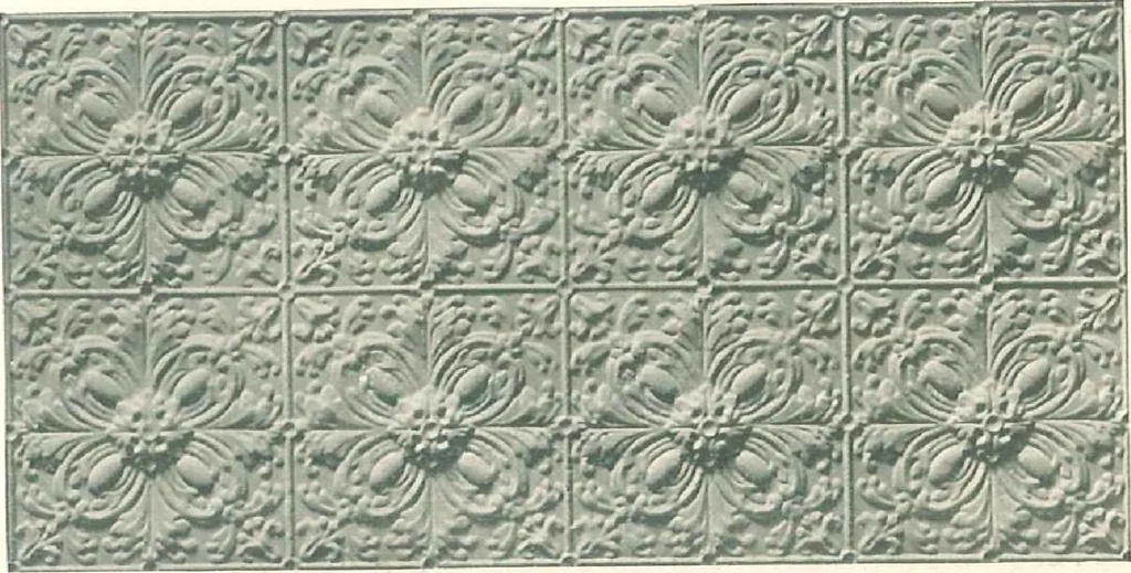 An illustration from Encaustic metal enameled ceilings and sidewalls., 1906, leaf 22