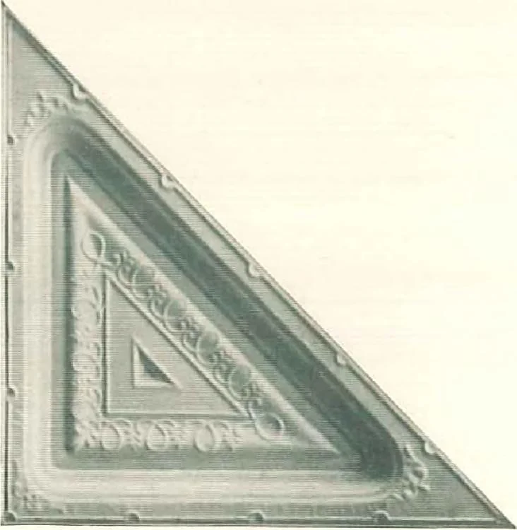 An illustration from Encaustic metal enameled ceilings and sidewalls., 1906, leaf 23