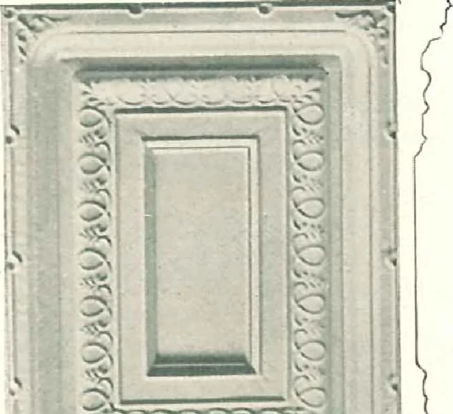 An illustration from Encaustic metal enameled ceilings and sidewalls., 1906, leaf 23