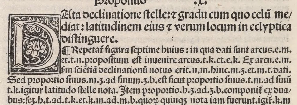 An illustration from Epytoma Ioa[n]nis de Mo[n]te Regio in Almagestu[m] Ptolomei, leaf 134