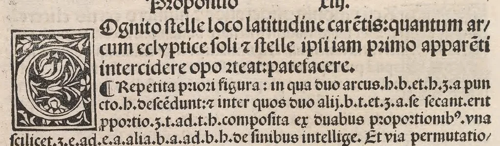 An illustration from Epytoma Ioa[n]nis de Mo[n]te Regio in Almagestu[m] Ptolomei, leaf 136