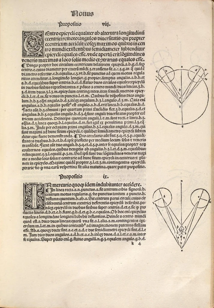 An illustration from Epytoma Ioa[n]nis de Mo[n]te Regio in Almagestu[m] Ptolomei, leaf 143