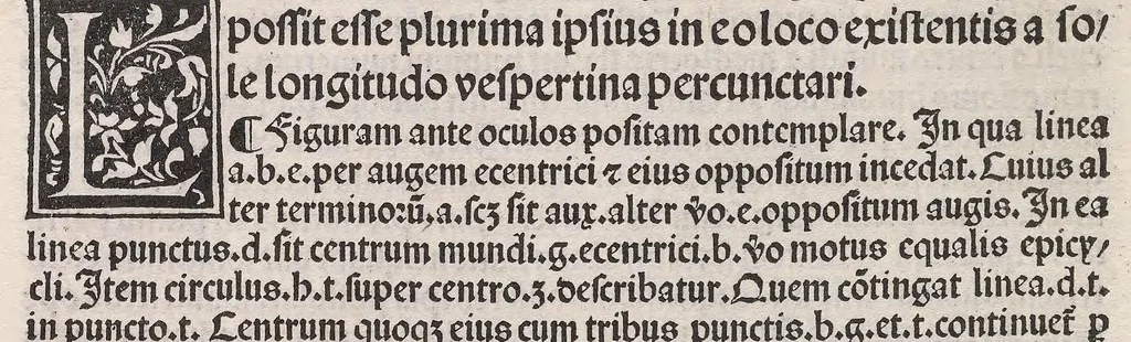 An illustration from Epytoma Ioa[n]nis de Mo[n]te Regio in Almagestu[m] Ptolomei, leaf 196