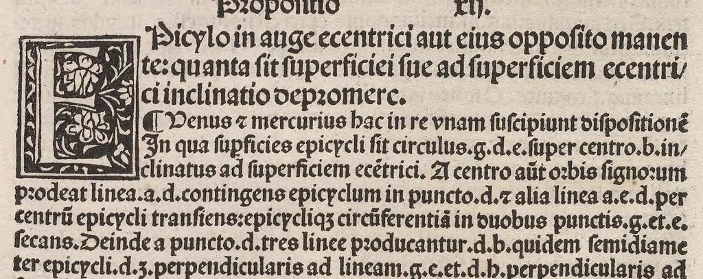 An illustration from Epytoma Ioa[n]nis de Mo[n]te Regio in Almagestu[m] Ptolomei, leaf 206