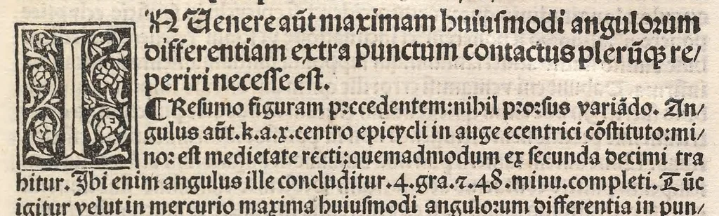 An illustration from Epytoma Ioa[n]nis de Mo[n]te Regio in Almagestu[m] Ptolomei, leaf 209