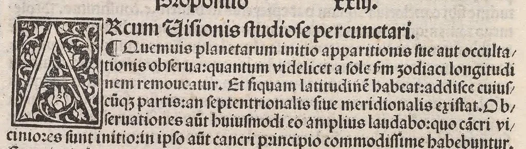An illustration from Epytoma Ioa[n]nis de Mo[n]te Regio in Almagestu[m] Ptolomei, leaf 214