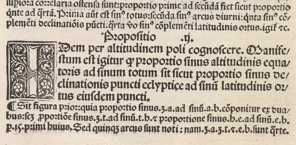 An illustration from Epytoma Ioa[n]nis de Mo[n]te Regio in Almagestu[m] Ptolomei, leaf 28